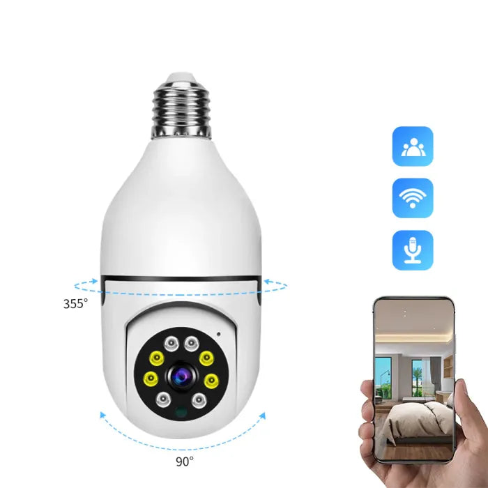 Night Vision Wireless Bulb Camera | كاميرا لاسلكية على شكل مصباح برؤية ليلية